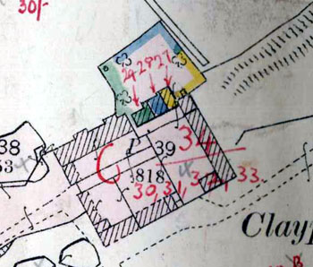 Claypits Farm on valuation map of 1927